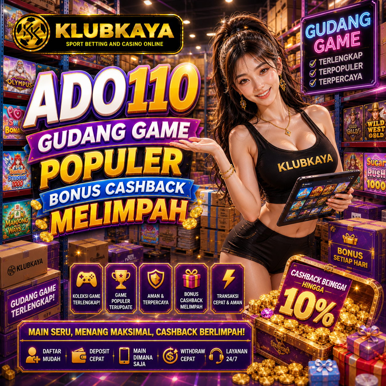 ADO110 : Gudang Game Populer Bonus Cashback Melimpah