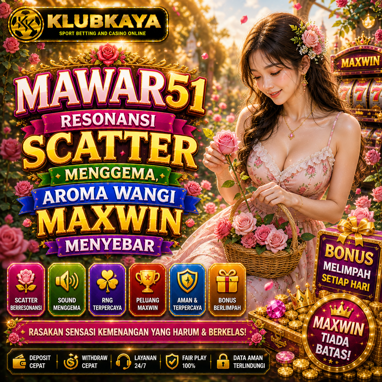 MAWAR51 : Resonansi Scatter Menggema, Aroma Wangi Maxwin Menyebar