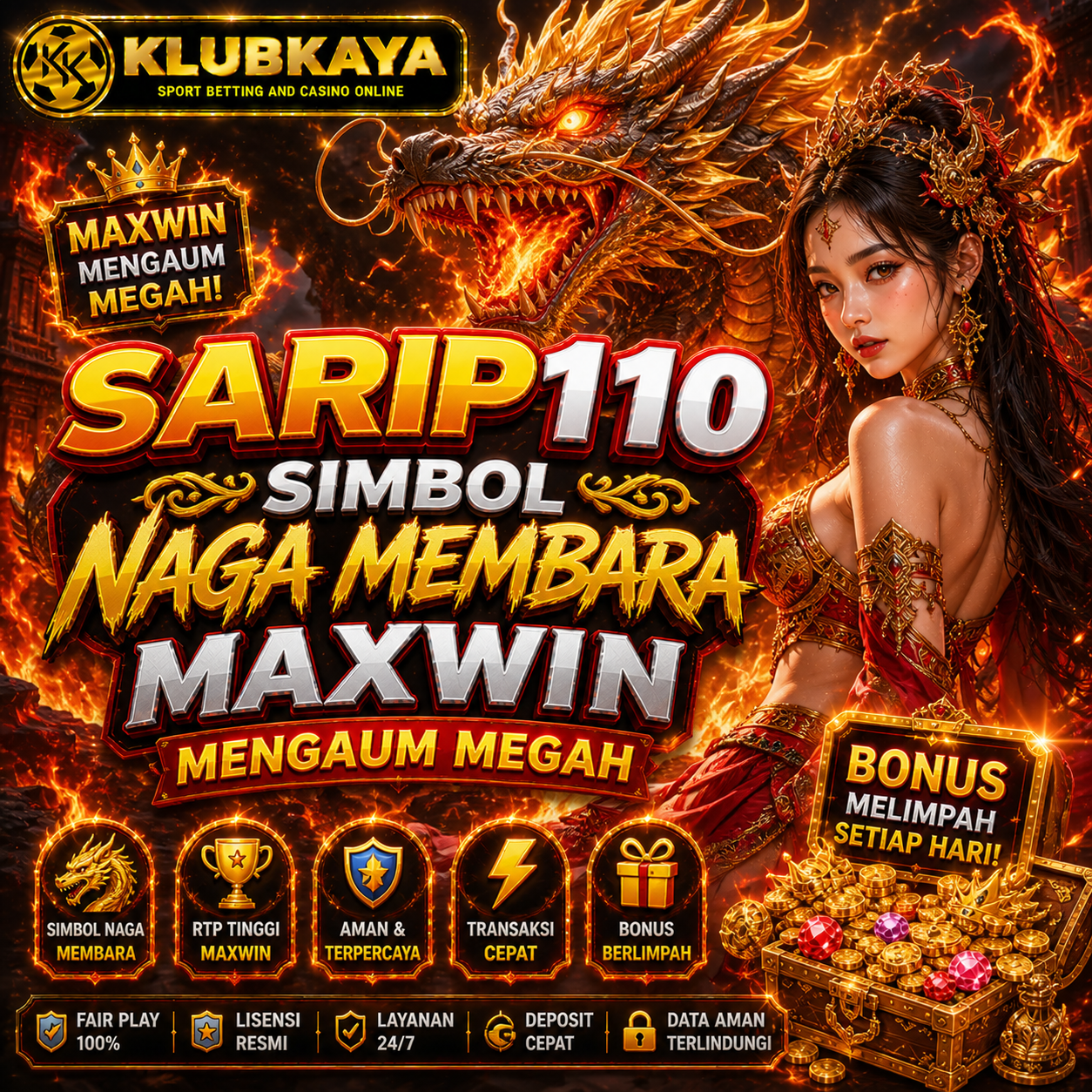 SARIP110 是 Simbol Naga Membara Maxwin Mengaum Megah